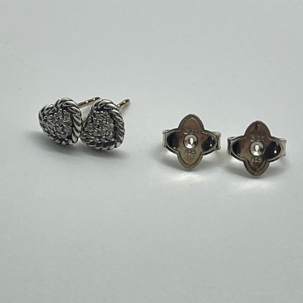 David Yurman Petite Pave Heart Earrings with Diamonds - Picture 8 of 12